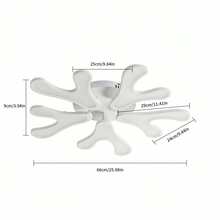 LED Ceiling Light, Creative LED Ceiling Light With Deer Antlers, Modern LED Ceiling Light Fixture For Living Room Kids Room Bedroom Kitchen 6000K Cool White - White - View 2