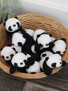 1 件可爱毛绒熊猫装饰吊坠，逼真的毛绒熊猫玩偶，生日礼物，冰箱/包/窗帘/房间装饰创意磁性熊猫玩偶 - 黑與白 - 查看 11