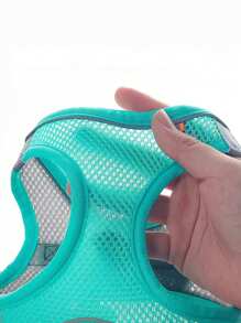 1pc Breathable Reflective Plaid Edge Chest & Back Traction Rope Harness Set, Suitable For Indoor And Outdoor Use, For Dogs And Cats - Multicolor - View 7