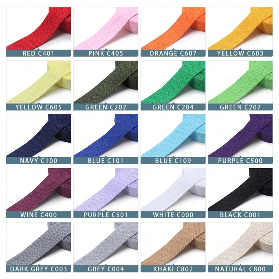 SEMINI Neues Farbenfrohes 20mm Chevron 100% Bandgewebe Herring Bonebinding Band Spitzenverzierung für Verpackungszubehör DIY - Breite: 20 mm - Übersicht 1