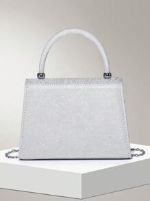 Thanh lịch Và Tuyệt đẹp Long lanh Hình vuông Túi đeo chéo Với Kim loại Đồ trang trí Cho đám cưới , Yến tiệc , Đặc biệt Dịp - Bạc - Xem 4