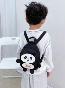 Cute Nylon Color Block Little Frog Kids Backpack