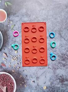 1個矽膠環形糖果、巧克力和蛋糕模具,廚房diy烘焙工具 - 鏽棕色 - 查看 6