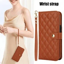 Ví đeo chéo có ngăn đựng thẻ chặn RFID, Chân đế, Vỏ điện thoại bảo vệ có khóa từ Tương thích với IPhone 15 14 13 12 11 Pro Max Bao da dành cho nữ Quà tặng Tương thích với iPhone 15 14 Plus XS Max XR X 7 8 SE2 SE3 - màu nâu - Xem 6
