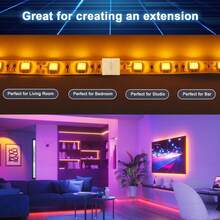 40入組4針led燈條連接器套件-10mm無線套件適用於多種顏色的led燈條5v 12v 24v-包括12個無間隙連接器,6個角落連接器,20個電線夾和2個開放式工具 - 白色 - 查看 9