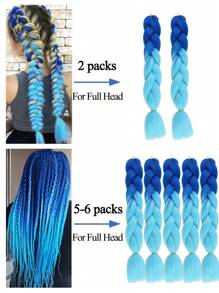 1 Large Pack 24 Inch Women's Cosplay Braided Hair Extensions, Deep Pink Fashion Synthetic Hair, Crochet Hair Extensions, Heat Resistant Braided Hair Extensions, Suitable For Halloween, Carnival And Music Festivals - Pink - View 9