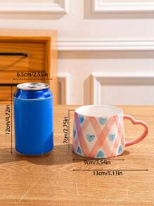 1pc New Ceramic Mug Cup Creative Household Office Gift Personalized Hand-Painted Cup - Multicolor - View 3