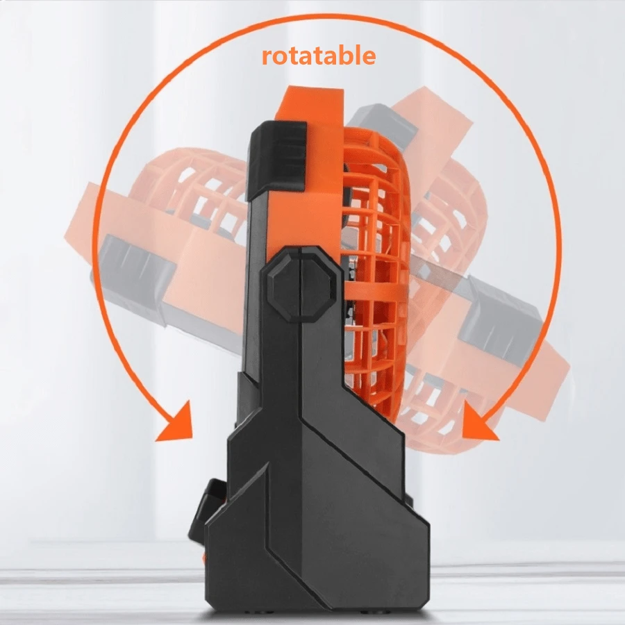 Compact USB Rechargeable Fan – Powerful Adjustable Airflow – Long 