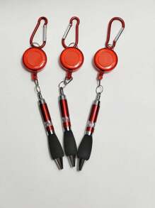 3 Stücke Tragbare Ausziehbarer Schlüsselanhänger Kugelschreiber Mit Umhängeband Für Wandern, In Mehreren Farben Erhältlich