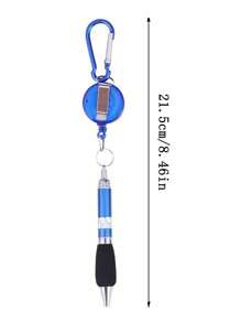 3 Stücke Tragbare Ausziehbarer Schlüsselanhänger Kugelschreiber Mit Umhängeband Für Wandern, In Mehreren Farben Erhältlich