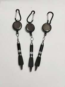 3 Stücke Tragbare Ausziehbarer Schlüsselanhänger Kugelschreiber Mit Umhängeband Für Wandern, In Mehreren Farben Erhältlich