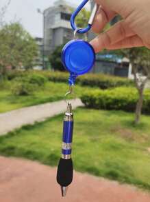 3 Stücke Tragbare Ausziehbarer Schlüsselanhänger Kugelschreiber Mit Umhängeband Für Wandern, In Mehreren Farben Erhältlich