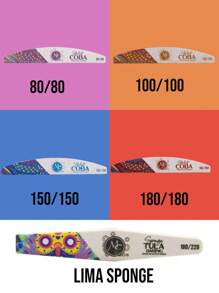 Set de 10 Limas para uñas acrlicas y de gel MCNAILS, lima 80/80, lima 100/100, lima150/150,lima180/180 y lima sponge, dos de cada una. - Gris Oscuro - Ver 2