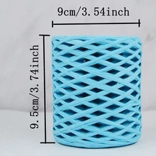 1 rollo de cuerda de paja de papel Raffia para yute de tejido a mano, embalaje de cinturón para tejer a crochet, sombreros y bolsos de verano - Multicolor - Ver 2