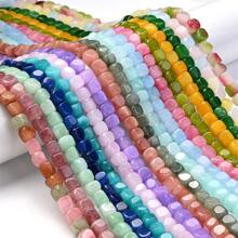 1 Strand 8x8mm Natural Stone Crystal Apatite Tourmaline Aquamarines Morganite Beads For Jewelry Making DIY Bracelet Necklace Accessories