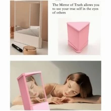 True Mirror With No Reflection, Left-Right Reversed Ivory White And Sakura Pink Colors Available - Ivory - View 3