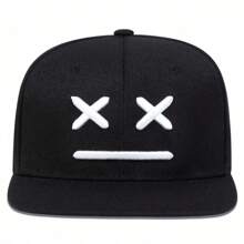 1 件装男士笑脸刺绣棒球帽，时尚图案棒球帽，适合户外、春秋装、可调节夏季旅行海滩派对万圣节 - 彩色 - 查看 5