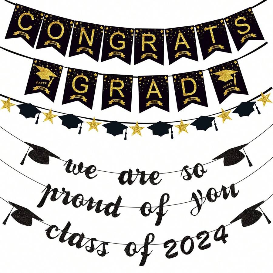 Congrats Grad Banner, Graduation Banner 2024 Congratulations Banner
