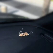 Miniature Corgi Resin Car Decoration, 1pc, Birthday Gift Micro Landscape Ornament, Unique Artwork, Tesla Screen Cute Decoration, Super Cute Birthday Gifts Graduation - Multicolor - View 2