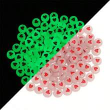 100 cái/gói Acrylic Đèn ngủ Love Chữ cái Hạt , 7mm Hạt Đối với DIY Vòng tay , Dây chuyền , Điện thoại Chuỗi - hạt tình yêu - Xem 10