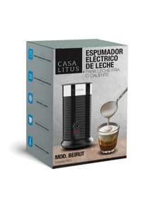 CASA LITUS Professional Stainless Steel Electric Milk Frother (190 Ml), Heats And Foams In Seconds, Blender For Cappuccino, Latte, Matcha And Chocolate, Hot And Cold Milk, Mod. Beirut - Black - View 8