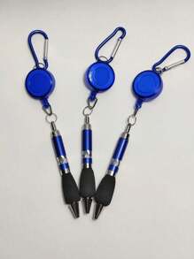 3 Stücke Tragbare Ausziehbarer Schlüsselanhänger Kugelschreiber Mit Umhängeband Für Wandern, In Mehreren Farben Erhältlich