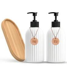 GAONLY 2pcs Refillable Soap Dispenser With White Liquid Pump- Convenient Manual And Dishwashing Soap Bottle, Suitable For Bathroom Accessories, Bathroom Storage, Home Decoration, Household Furniture Home Bathroom Decor Fall Decor Back To School
