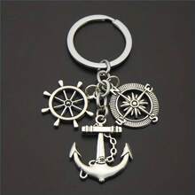 1 Pièce Porte-clé De Voyage De Navigation Pour Sac À Dos Pour Hommes - Argent - Voir 7