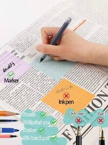 160入組創新透明書籤型便條紙,具有強力黏性,可愛的姆明備忘錄,適用於學生 - 多色 - 查看 3