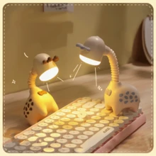 1個長頸鹿夜燈,usb充電小裝飾燈,為家居裝飾,閱讀,辦公室,宿舍等帶來氛圍之夜燈-一份很棒的禮物！ - 米色 - 查看 3