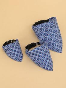 1套調節可變尺寸的尼龍寵物項圈,帶藍色三角巾圍巾,適用於貓狗,結合頭巾和口水巾的裝飾 - 彩色 - 查看 7