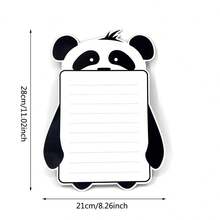 Refrigerator Magnet Cartoon Panda Magnetic Refrigerator Magnet Soft Magnetic Note And Message Whiteboard Magnet, Blackboard Sticker, Essential For Keeping Notes And Reminders - White - View 3