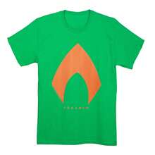 Aquaman Bold Logo T-Shirt - Green - View 1