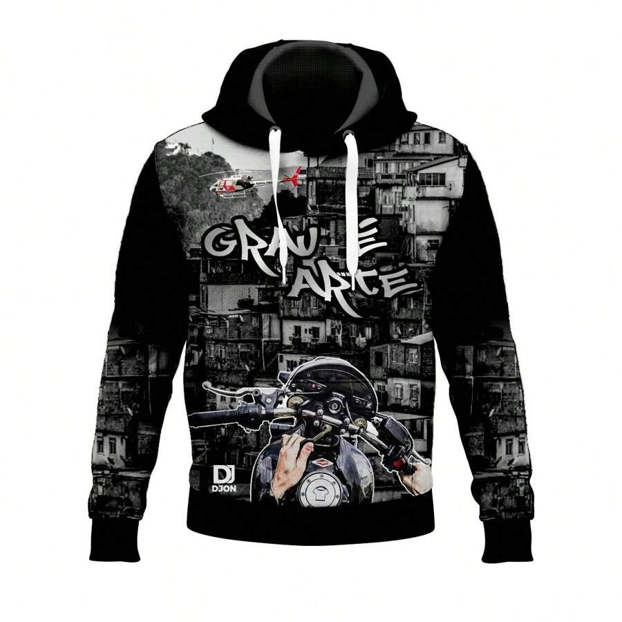 Blusa de Frio Casaco Moletom Moto Grau 244 Favela Quebrada