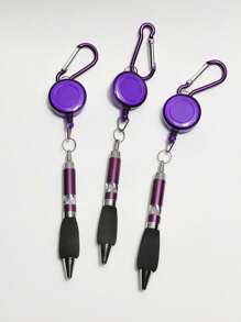 3 Stücke Tragbare Ausziehbarer Schlüsselanhänger Kugelschreiber Mit Umhängeband Für Wandern, In Mehreren Farben Erhältlich