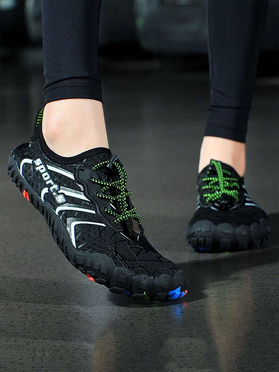 女士戶外涉水鞋,游泳鞋,多功能運動鞋和五趾水鞋 - 黑色 - 查看 1