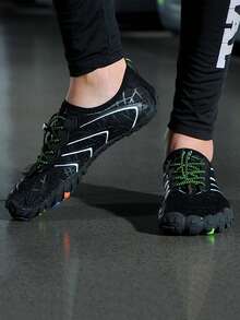 女士戶外涉水鞋,游泳鞋,多功能運動鞋和五趾水鞋 - 黑色 - 查看 4