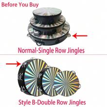 1pc 6/8/10inch Handheld Tambourine, Double Row Jingles Orff Percussion Instrument, For Ktv, Parties Atmosphere Holiday Gifts,Single Row Jingles Tambourine,Musical Instrument