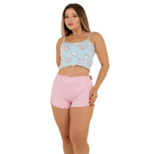 Women Pajama Sets - 淺粉色 - 查看 2