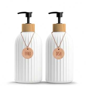 GAONLY 2pcs Refillable Soap Dispenser With White Liquid Pump- Convenient Manual And Dishwashing Soap Bottle, Suitable For Bathroom Accessories, Bathroom Storage, Home Decoration, Household Furniture Home Bathroom Decor Fall Decor Back To School