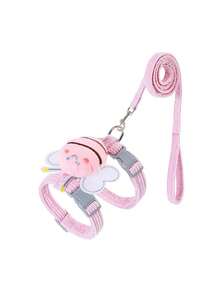 1 Miếng Có thể điều chỉnh Dụng cụ mèo Dây xích Với Ong mật Và Thiết kế mèo - Thoát khỏi Áo vest Phong cách Ngoài trời Dây kéo , Họa tiết Lưới - Nhiều màu - Xem 15