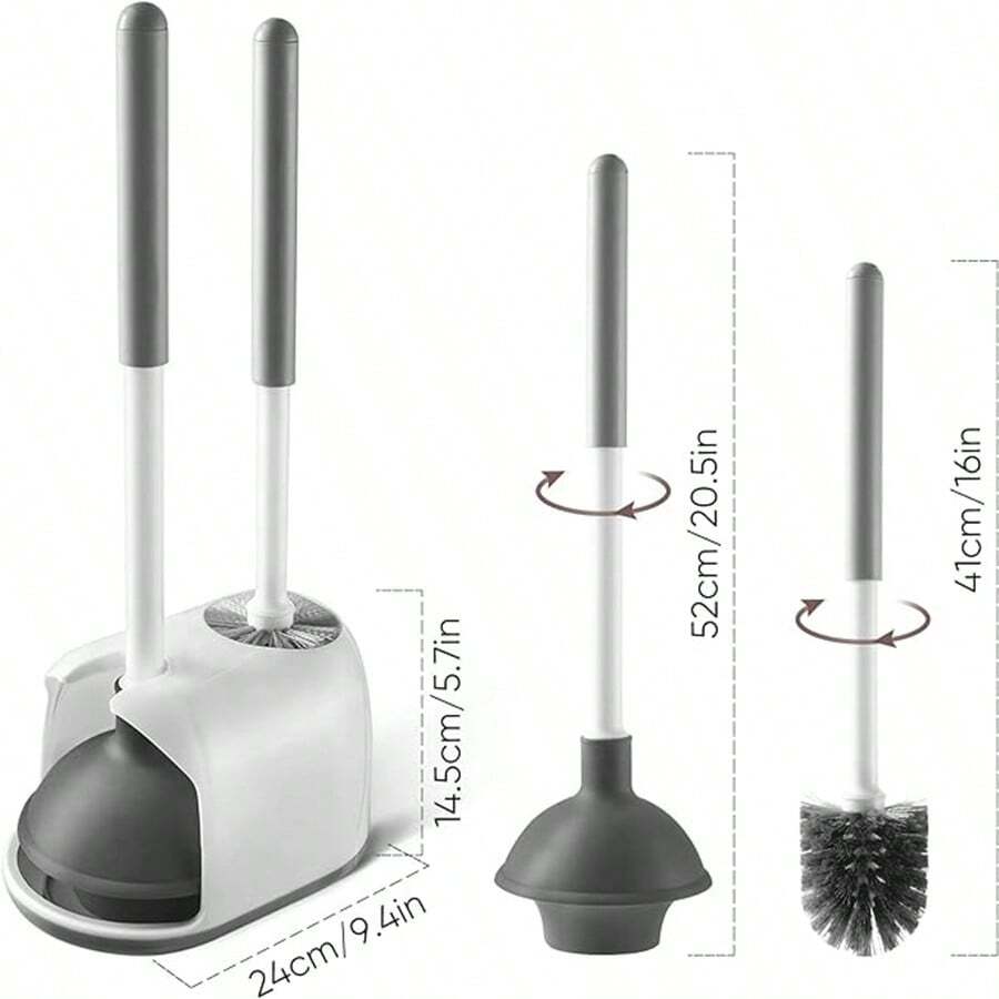 Toilet Brush And Plunger Set, Toilet Plungers For Bathroom Heavy Duty Toilet Bowl Brush And
