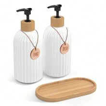 GAONLY 2pcs Refillable Soap Dispenser With White Liquid Pump- Convenient Manual And Dishwashing Soap Bottle, Suitable For Bathroom Accessories, Bathroom Storage, Home Decoration, Household Furniture Home Bathroom Decor Fall Decor Back To School