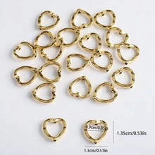 20入組合金鑲嵌圓形鑽石,用於diy珠寶製作,心形/花形/圓形 - 包珠圈 - 查看 21