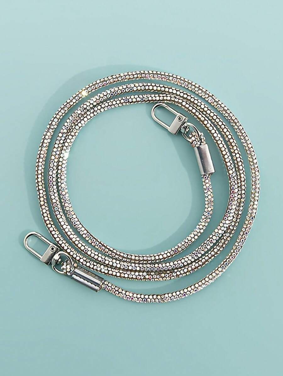 X109 New Rhinestone Strip Design Women's Shoulder Or Crossbody Bag With Multi-Function Phone Case And Chain - Multicolor - View 1