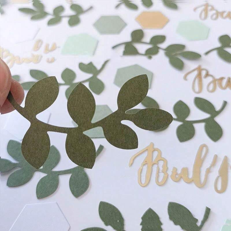 100pcs/Set Oh Baby Confetti Jungle Baby Birthday Paper Scraps
