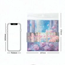 30入組星空情書系列復古幻想背景紙,diy手帳材料包,適合喜歡裝飾手帳的女孩 - 彩色 - 查看 9