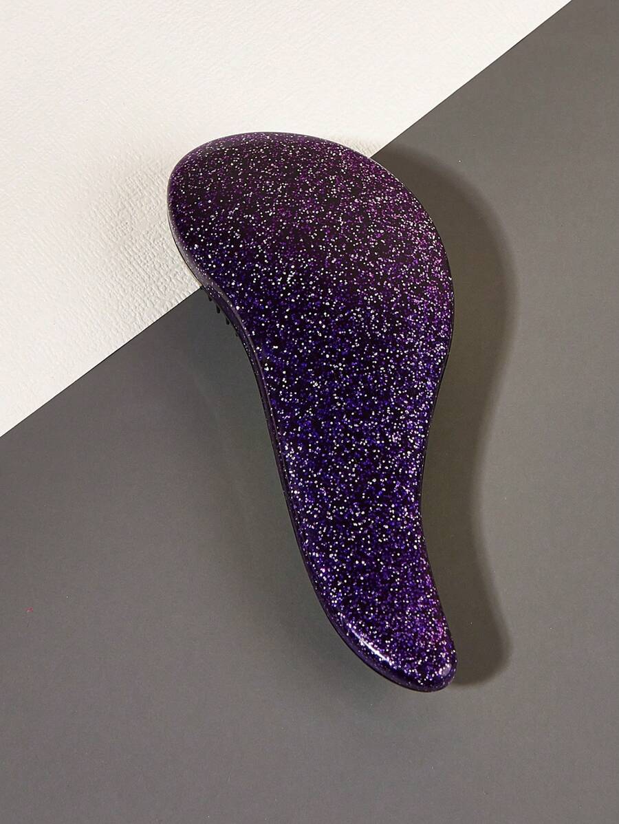 迷你星空造型顺发梳，1支装，干湿两用顺发梳，成人适用，适用于自然卷发、直发、干湿发，也适合幼儿、青少年女孩，是返校季、学习必备、旅行必备、万圣节礼物、圣诞礼物的理想之选（紫色） - 紫色 - 查看 1