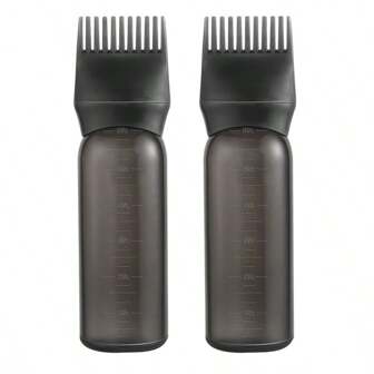 2PCS Root Comb Applicator, Hair Dye Applicator, Black Hair Oil Applicator, With Scale ,Hair Styling Tools Hair Accessories