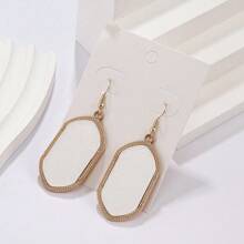 1對時尚幾何耳墜適合女士日常裝飾
